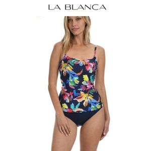 La Blanca By The Sea Lingerie Strap Underwire Swim Tankini Top